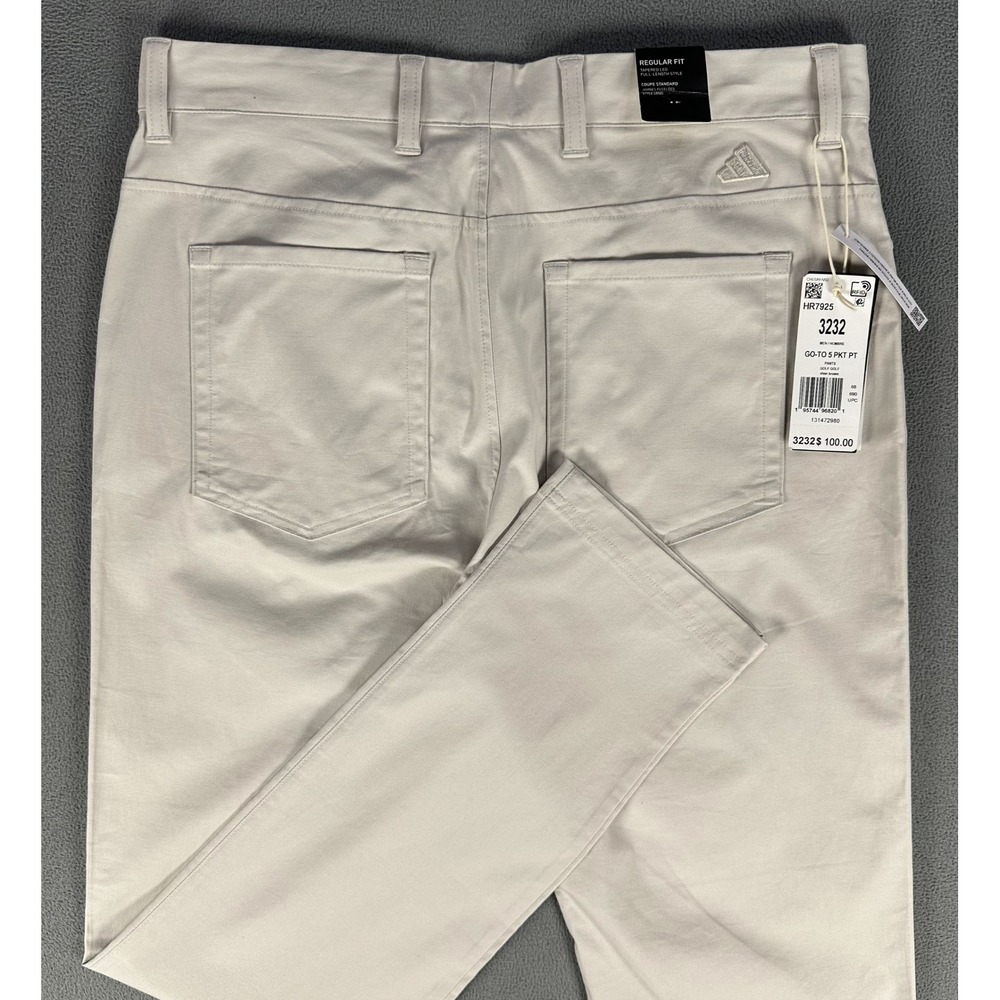 Adidas Pants Mens 32x32 Beige Go To 5 Pocket Golf Tapered Leg Regular Fit